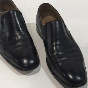 Magnanni Elegant Black Leather Men's Dress Loafers Size 42.5